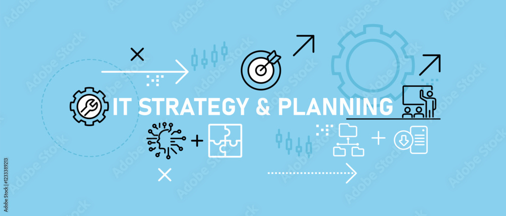 Poster it strategy and planning conceptual business job networking database system connection media content