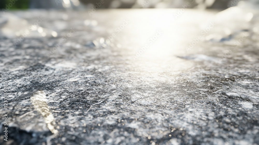 Aufkleber close up of a textured surface with a light source creating bright spots and soft shadows