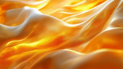 Fototapeta premium Golden Abstract Waves: Flowing, Luminous, and Textured Background Image