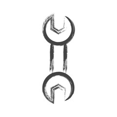 筆書き工具類関連の単品アイコン　レンチ