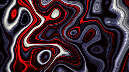 Abstract distorted background pattern in red, white, and black, suitable for graphic design projects, packaging, and modern artistic concepts.