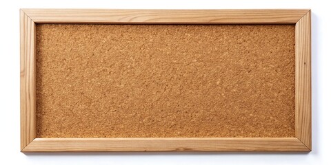 Fototapeta premium Chocolate White Cork Board Rectangular Isolated On Transparent Background