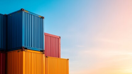 Fototapeta premium A stack of containers