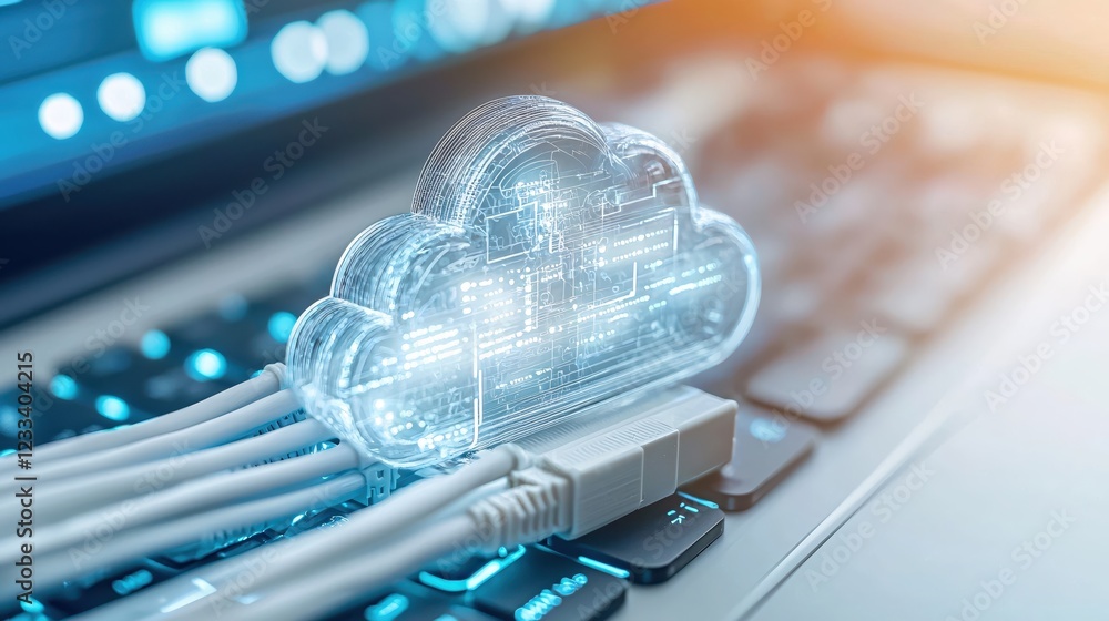 Leinwandbilder Cloud Computing Network Data Server Technology Digital Innovation