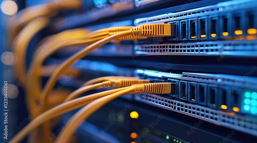 Poster network server room technology cables data center infrastructure