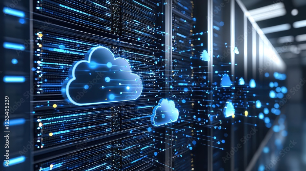 Aufkleber Cloud Computing Server Data Center Network Technology