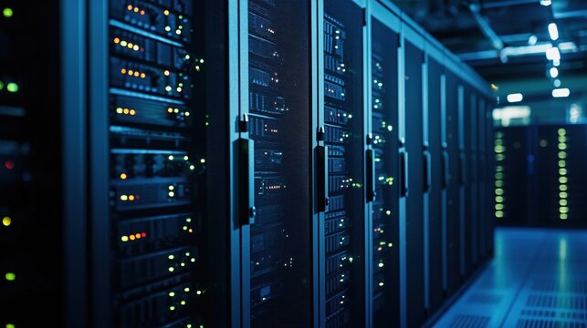 Modern Data Center Server Room Technology Network Infrastructure