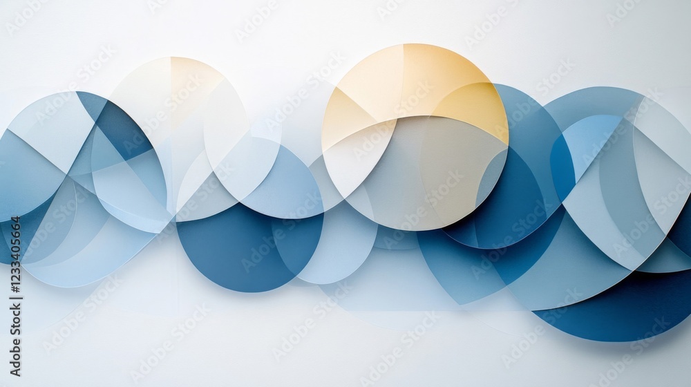 Poster abstract geometric background with overlapping circles