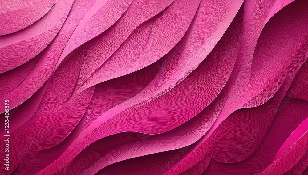 Poster striking closeup of a vibrant magenta paper texture a captivating blend of intense pink hues, emphas
