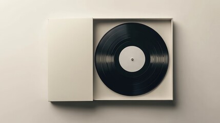 Vintage Vinyl Record in its Classic Sleeve: A Timeless Piece of Analog Music History