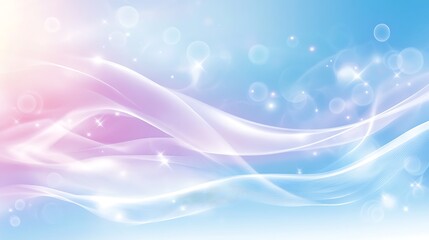 Abstract Pastel Waves with Sparkling Lights Background