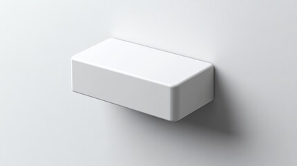 Minimalist White Rectangular Wall Shelf With Clean Design Aesthetic