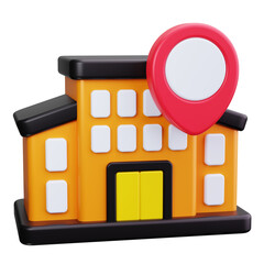 location 3d render icons