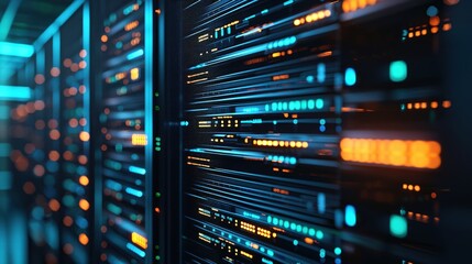 Fototapeta premium Data Center Server Room Technology Network Innovation