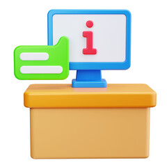 information 3d render icons