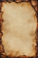 old paper with burnt edges