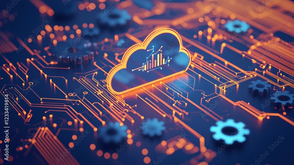 Poster cloud computing data analysis technology innovation growth