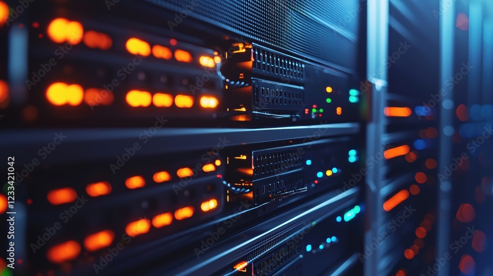 Poster server room technology powerful network data center infrastructure