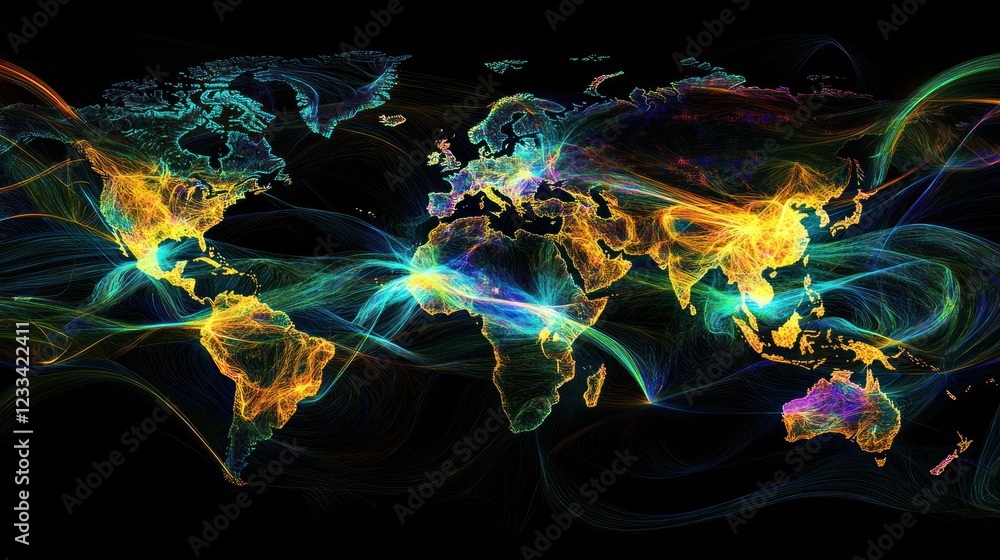 Poster global interconnection: a visualization of worldwide networks