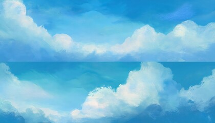 Enchanting Abstraction of a Cloudy, Light Blue Skyscape, Captivating the Essence of Natures Majesty with Dreamlike Textures and Ethereal Mood.