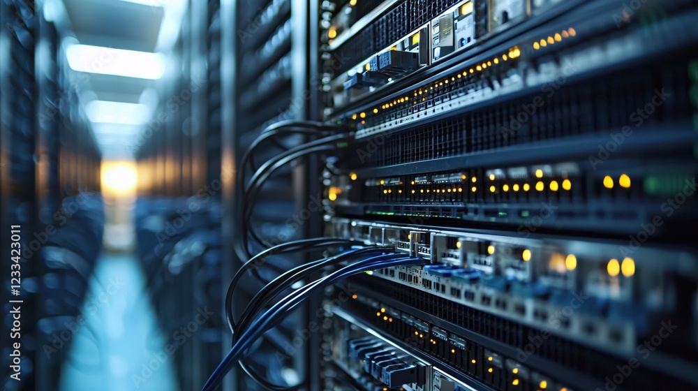 Poster data center server room network technology infrastructure