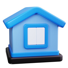house 3d render icons