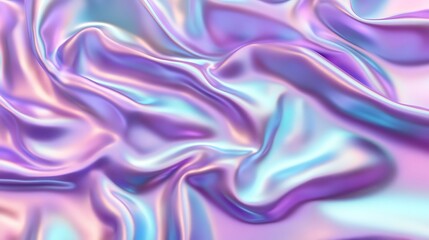 Fototapeta premium Iridescent Purple and Blue Silk Fabric Drapes