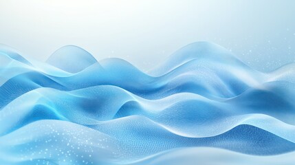 Obraz premium Abstract blue wave background, digital art, light sparkle, website design