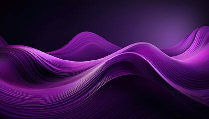 Mysterious Purple Waves Crashing Against a Dark Cliffside, With the Moonlight Glowing in the Distant Sky Over a Tranquil Ocean at Night.