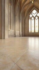 Obraz premium Grand hall with stained glass window