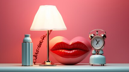 3D Cartoon Style International Kissing Day Artistic Rendering