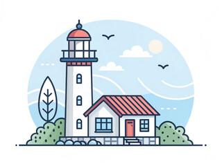 lighthouse on the beach