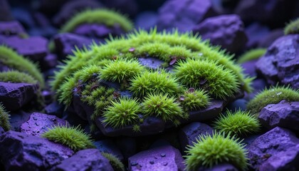 stones covered with moss