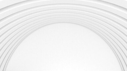 White curved structure, abstract background. Abstract building structures are used in graphics or various media. 3d rendering