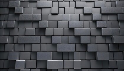 Artistic Abstraction A Striking Wall Sculpture Crafted with Concrete Mosaic Tiles, Showcasing Geometric Patterns and Textural Variety in a Modern Interior Setting