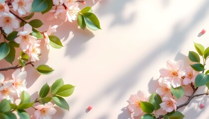 Obraz premium Delicate Cherry Blossom Frame Artistic Design Perfect for Celebrating Spring Festivals