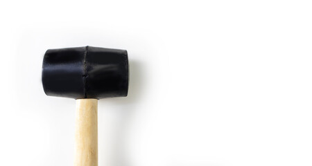 Tools and equipment hammer used in construction on white background