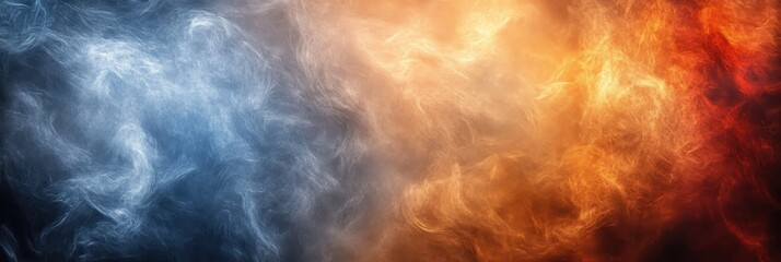 Obraz premium Cosmic nebula, swirling galaxies, celestial clouds, orange and blue cosmic dust, vibrant space colors, ethereal starscape, deep space exploration, high-resolution astrophotography, dramatic cosmic lig