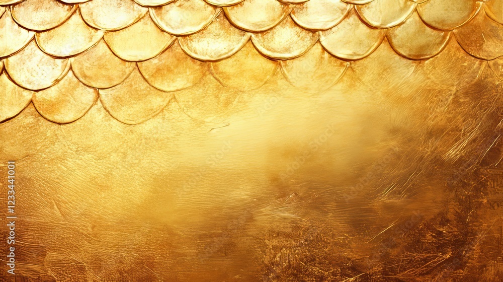 Poster golden scales background texture design element