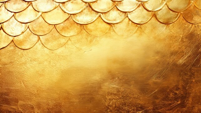 Golden Scales Background Texture Design Element