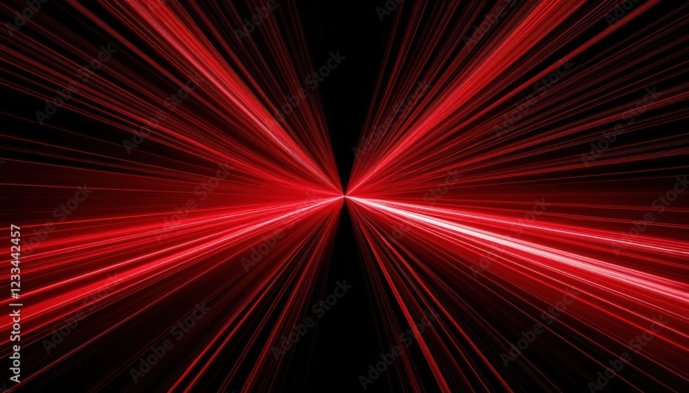 Aufkleber dynamic red line of light speed motion vibrant fast movement background design, evoking sensation of