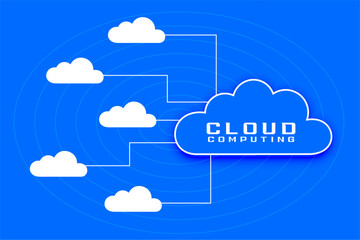 futuristic cloud computing technology background for secure data transfer
