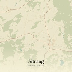 Obraz premium Vintage map of Aitrang, Germany.