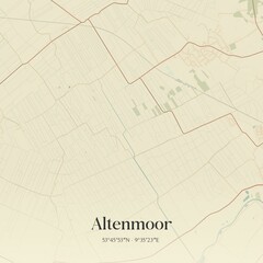 Vintage map of Altenmoor, Germany.
