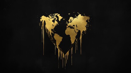 Golden World Heart Global Crisis Meltdown