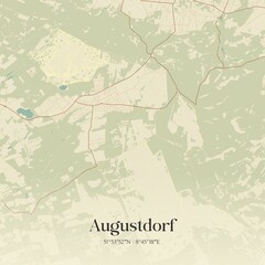 Vintage map of Augustdorf, Germany.