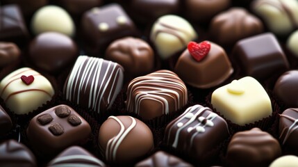 Fototapeta premium Chocolate gift for Valentine’s Day celebration.