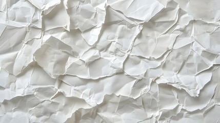 Obraz premium A close-up of crumpled white paper, showcasing texture and depth.