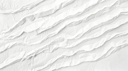 Obraz premium A textured white background featuring crumpled paper waves.