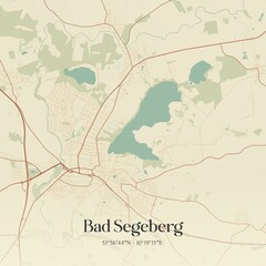 Naklejka premium Vintage map of Bad Segeberg, Germany.